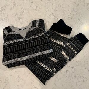 North Face Skinny Sweat Set Fair Isle